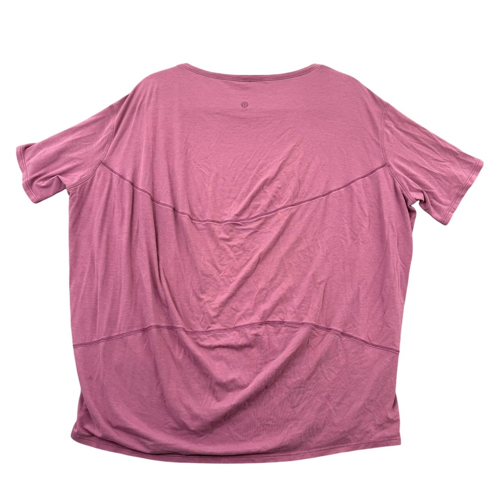 Lululemon Back In Action Short Sleeve Shirt Women 10 Cotton Athleisure Yoga